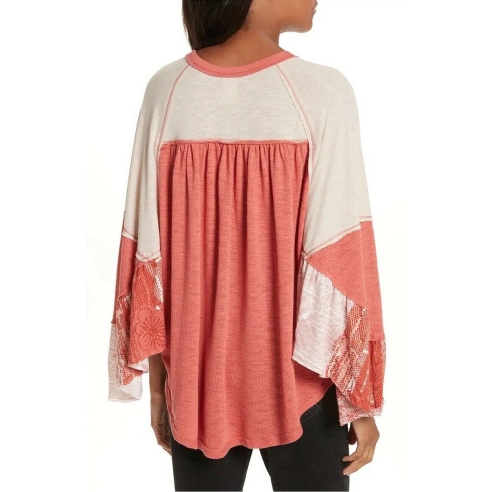 Free People We The Free Friday Fever Pattern Mix Top - Picture 4 of 11